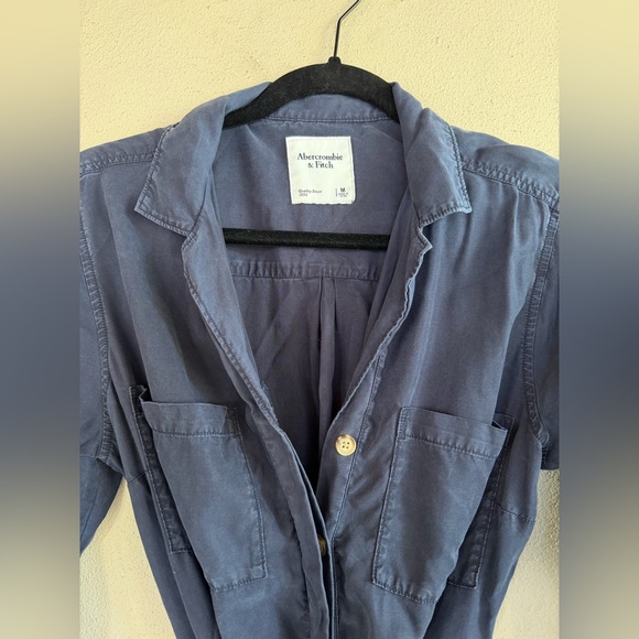 Abercrombie & Fitch Navy Blue Long Sleeve Romper - Picture 4 of 6